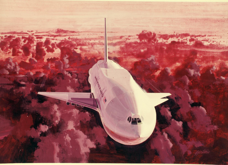 Illustration for article titled This concept art from the Shuttle Program's early days is gorgeous, deliciously retro